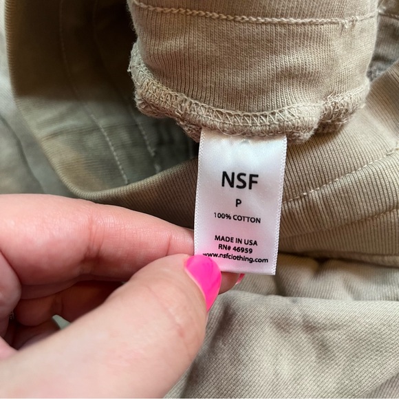 NSF light tan cargo sweatpants joggers size XS - Picture 7 of 7